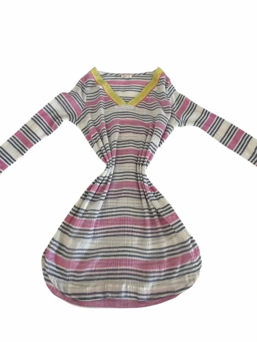 Soft Joie XS Striped V-Neck Long Sleeve Tunic Dress